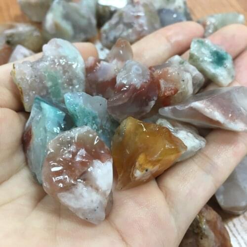 100g Madagascar Natural Cherry Blossom Agate Mineral Specimens Aquarium Decorative Stones
