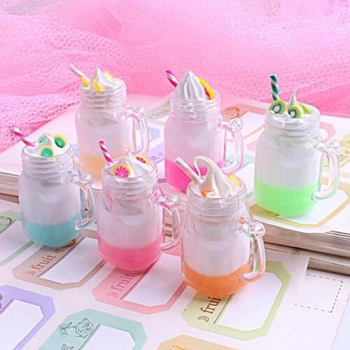 2Pcs 1/6 Dollhouse Miniature Ice Cream Cups for 1/6 Doll House Play Kitchen Toys Pretend Play Mini Food Doll Accessories