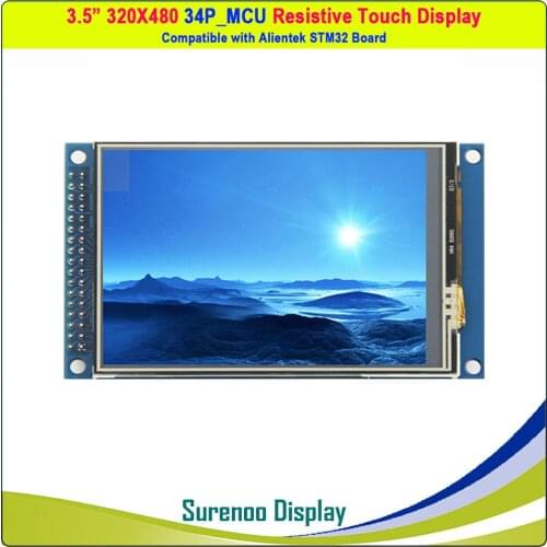 3.5 inch 480*320 16-Bit Parallel MCU ILI9486 TFT LCD Module Display Screen w/ XPT2046 Resistive Touch Panel & PCB Adpater