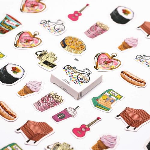 40Pcs/Set Articles of Life Memo Pad Diary Sticker Planner Scrapbooking Stationery Sticker Escolar School Supplies