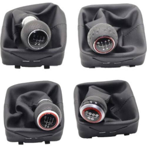 5 Speed Car Gear Shift Knob With Gaitor Boot Cover For VW Polo 9N 9N2 2002-2009 GAITOR SHIFT BOOT GAITER /FRAME/ CHROME