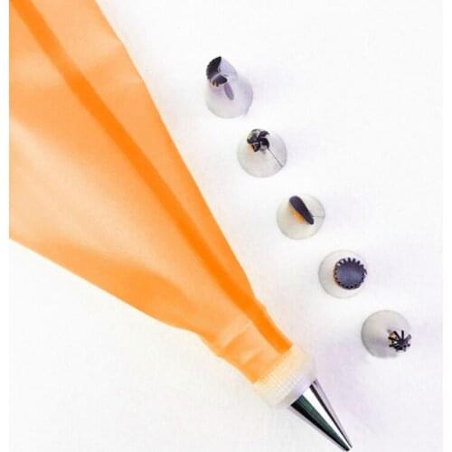 Cake DIY Decorating Supplies 8pcs Decorating Tip Set 6 Stainless Steel Nozzles Tpu Cream Icing Piping Pastry Bag Kitchen Gadgets