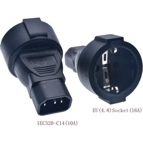 IEC320 C14 TO EU, Adaptador De Tomada de Poder IEC 320 C14 a UE Europeu,DA UE AC plug power converter UPS PDU Cabo