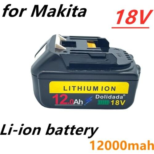 2021 new bl1860 rechargeable battery 18V 12000mah Makita Li ion 18V battery bl1840 bl1850 bl1830 bl1860b LXT 400 + charger