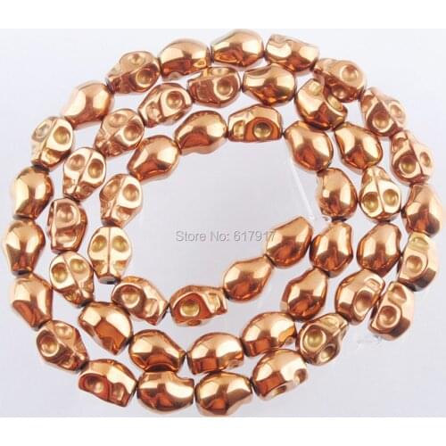 Free Shipping Ancient Copper Hematite Non Magnetic Ghost Head Loose Beads Spacer 6x8mm For Jewelry Making 1 Strand TL3349