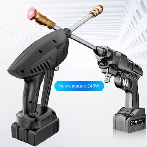 12V/24V 30Bar Wireless High Pressure Car Wash Water Gun Portable High Pressure Washer Foam Generator For Battery High Voltage