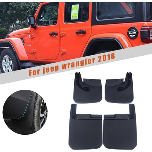 Car Mud Guards For JEEP Wrangler Rubicon 2018 Front Rear Splash Guards Over Fender Kit Car Styling Fender Accessories