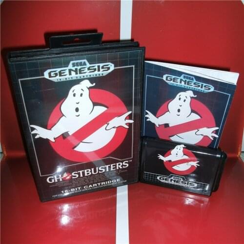 Chost Busters US Cover with Box and Manual For Sega Megadrive Genesis Video Game Console 16 bit MD card