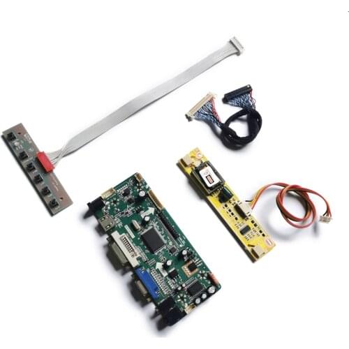 LVDS display controller board DIY kit For LTM230HT/LTM215HT01/LTN184HT01/LTN160HT03 VGA+DVI screen 1920*1080 30-Pin 2CCFL