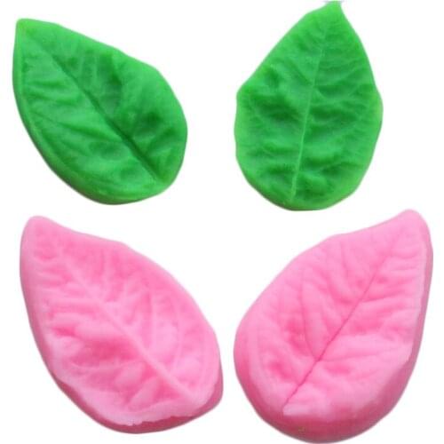 Bakeware Leaf and Petal Fondant Cake Decoration 2pcs/set 3D Food Grade Silicone Mold Gift