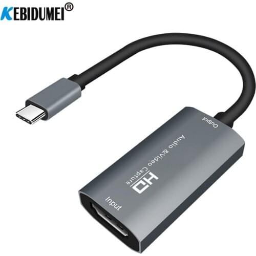 HD 1080P Video Capture Card Type C to HDMI-compatible Video Grabber Record Box for PS4 Game DVD Recording Live Streaming