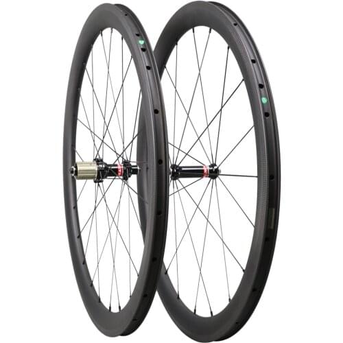ICAN 700C special 45mm depth 25mm width Clincher tubeless ready carbon T700 road wheels with Nova tec hub and sapim/pillar spoke