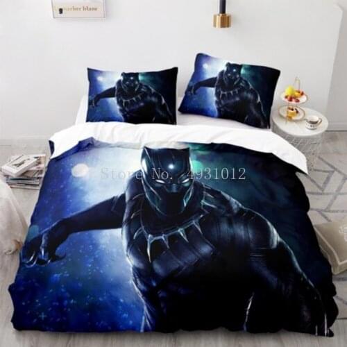 The Avengers Black Panther Bedding Sets Queen Size Bed Covers King Bedspread for Kids Bedroom Decor Twin Home Textile 3d Printed