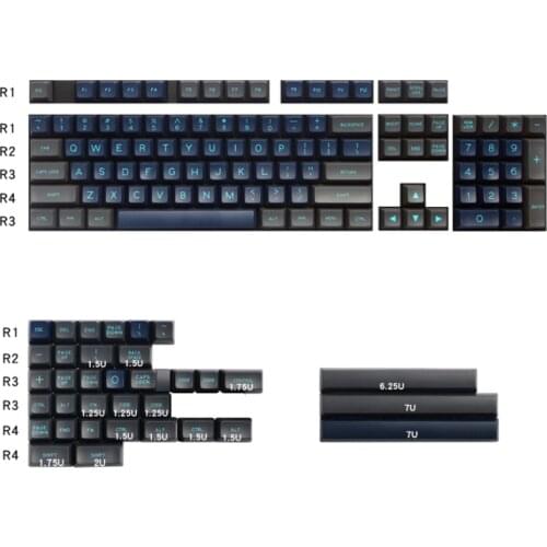 MAXKEY doubleshot ABS keycap SA Double shot keycaps 139 keys for 64 84 68 mechanical keyboards