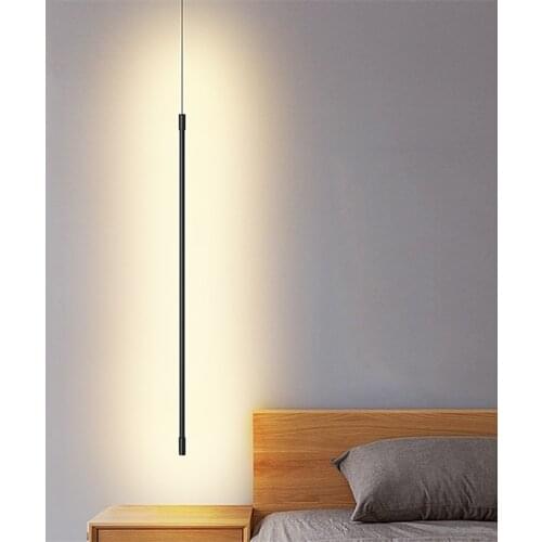 Minimalist Bedroom Bedside Pendant Light LED Modern Living Room Pendant Lamp Line Light Next To The Sofa Atmosphere Hanging Lamp