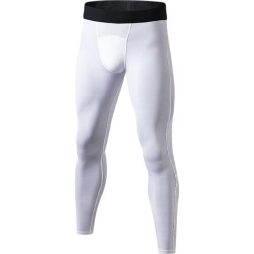 Mens PRO Sports Trousers Tight Training Fitness Running Mesh Stitching Quick-Drying Elastic Trousers 1040