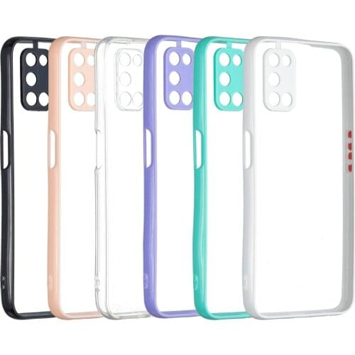 Soft Bumper Hard PC Clear Shockproof Phone Case for OPPO A52/ A72 / A92 Transparent Phone Shell Cover