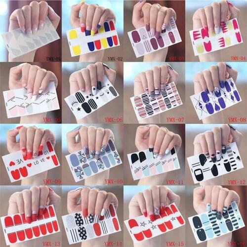 Adhesive Nail Sticker Nail Art Full Sticker Korea Waterproof 3D Nail Sticker Full Finger Beauty Sticker