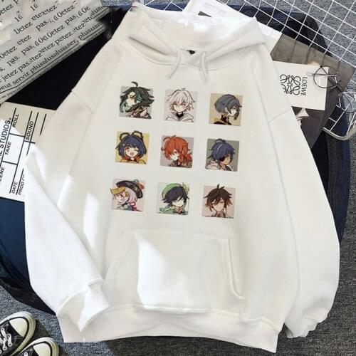 2021 Genshin Impact New Hoodies Sweatshirts Men / Women Pullovers Unisex Long Sleeves Hooded Hip Hop Harajuku Clothing 300