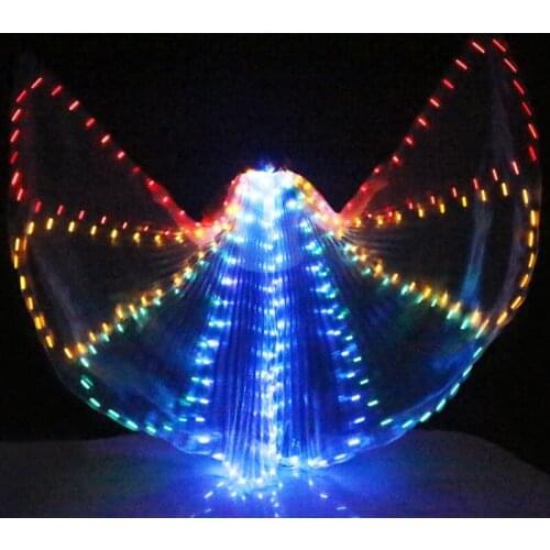 New Belly Dance Performance Prop Women Dance Accessories Girls DJ LED Wings Light Up Wing Costume LED Butterfly Wings