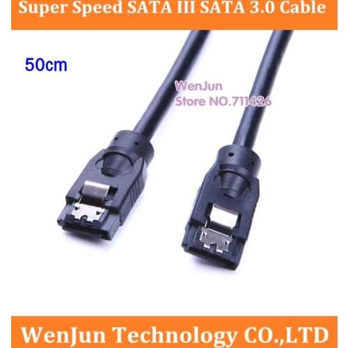 NEW 50cm Super Spee 6Gbps SATA III SATA 3.0 Data Cables Double straight head circular Data Cord for HDD SSD