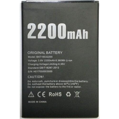New BAT18532200 DOOGEE Battery 2200mAh Replacement Accumulators For DOOGEE X53 smart Phone+ in stock