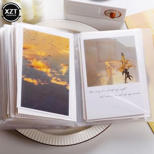 Transparent Photo Album Storage Pockets A6 40 pages Large Capacity Sticker Insert Page DIY Instant Pictures PP Storage Organizer