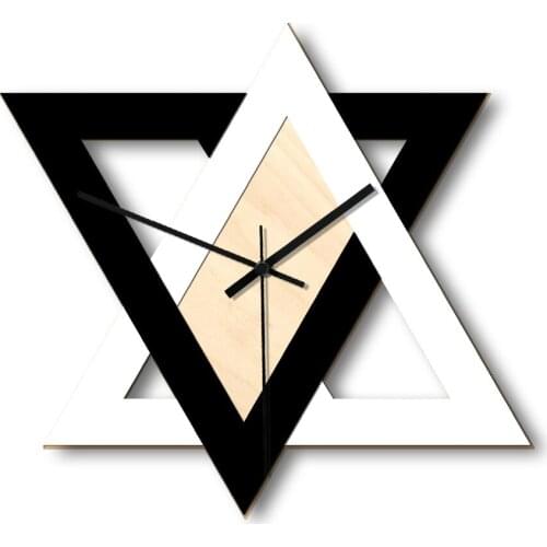 Nordic Modern Personality Black and White Creative Wall Clock Vintage Mute Minimalist Decorative Clock WF1104