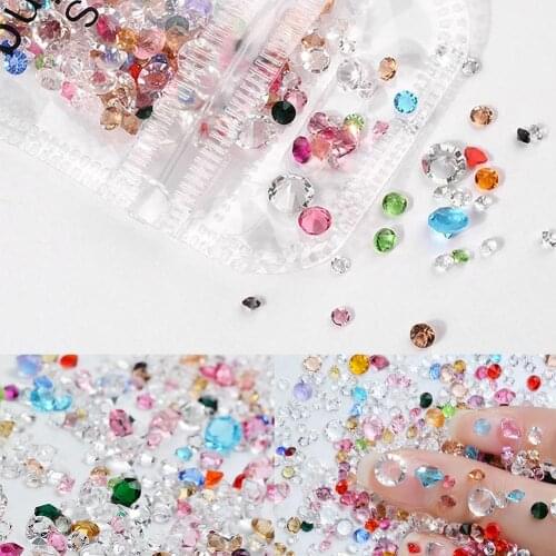 10g Glass Rhinestone Shinny Mini Mixed Nail Art Tips Manicure DIY Decoration