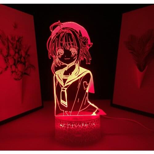 Anime Figure 3D LED Nightlight JS Girl Lamp for Cool Child Birthday Gift Bedroom Decor Light Manga Room Table Lamp