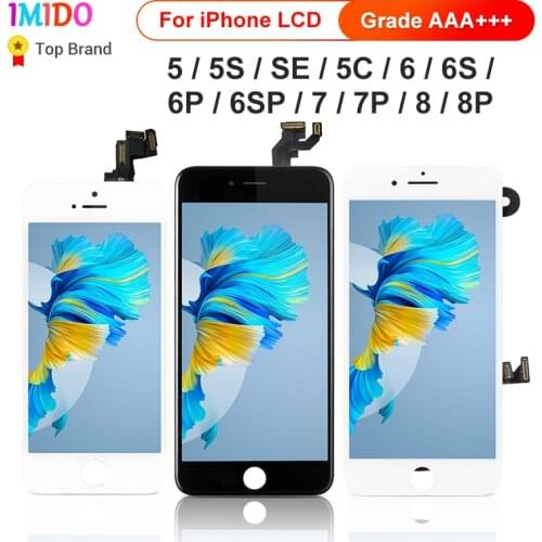 Upgraded Quality Screen For iPhone 5S SE 6 6S 7 8 Plus LCD Display Touch Digitizer Assembly AAA+++ For iPhone 5C 6P Replacement