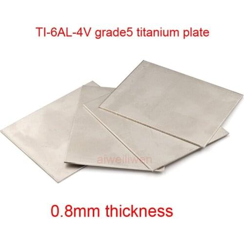 0.8mm thickness grade 5 titanium plate GR5 dynamic plate TI-6AL-4V titanium alloy sheet BT6 TA6V YATB640 TC4 medical Ti sheet