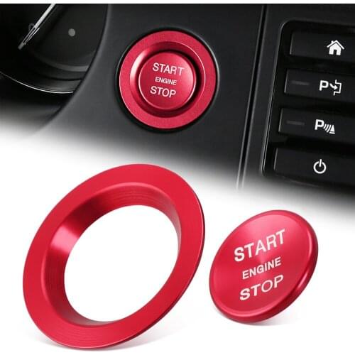 1pcs Car Auto Engine Push Start Stop Switch Button Cover Ring Trim Parts For Land Rover Range Jaguar Car Accessories Interior