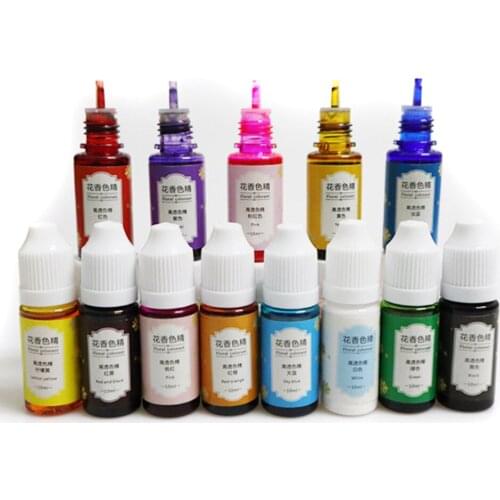 13 Bottles Epoxy UV Resin Color Dye Floral Colorant Pigment Set Art Craft For Jewelry Making Or Other DIY Craft