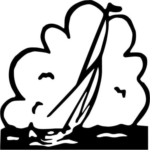 16.9CM*16.8CM Sailboat - Paradise Sailor Sailing Boat Car-Styling Stickers Decals Vinyl