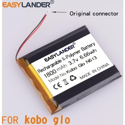 3.V 1200mAh Rechargeable li Polymer Li-ion battery For E-book Reader Kobo glo battery N613 battery e-ink With connector