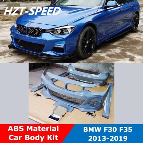 ABS Unpainted Front Rear Bumper Side Skirts Car Body Kit For BMW 3 Series F30 F35 320LI 330LI Modify G20 G28 2013-2019