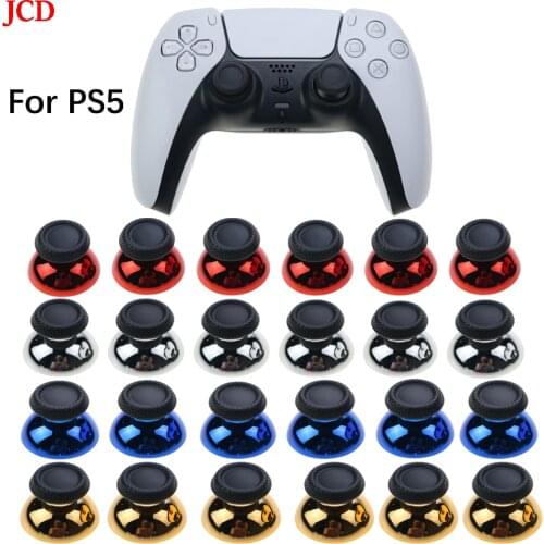 JCD 3D Analog Joystick Stick Mushroom Cap For Sony PS5 Playstation 5 Chrome Thumbstick Cover