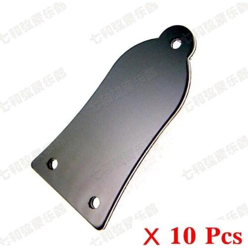 10 Pcs Black Plastic Truss Rod Cover For Acoustic Electric Bass Guitar (HA-1005-10)