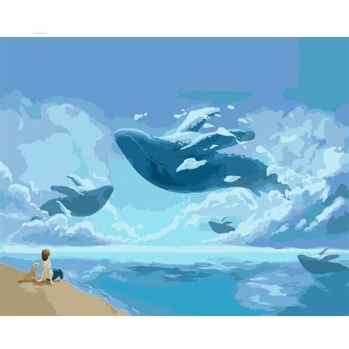 CraftArtGo Painting By Numbers Animal painting On Canvas HandPainted Gift Picture By Number Waterfall Kits Home Decoration