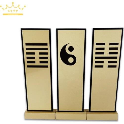 Gold Stainless Steel Jewelry Counter Showcase Gold Window Jewelry Display Stand Showcase Background Display Decorative Panel