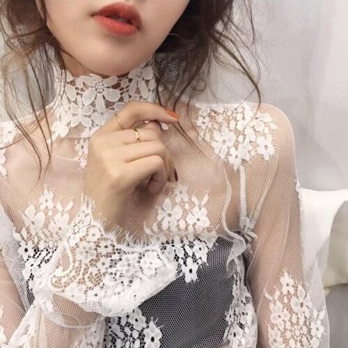 Ding Yu Xuan Openwork Blouses
