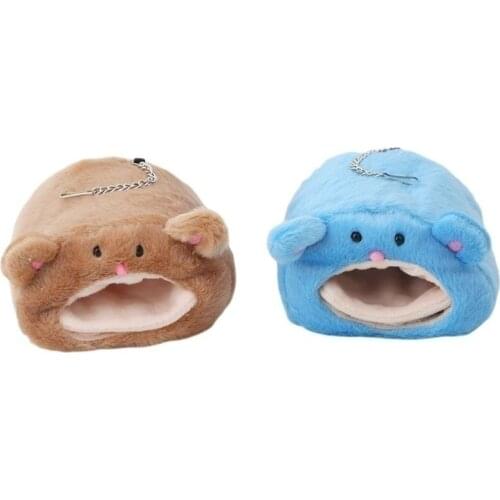 Small Pet Nest Hamster Sleeping Bag Small Animal Bed Cage House Winter Warm Hammock Hamster Hanging Bed For Rodent/Guinea Pig