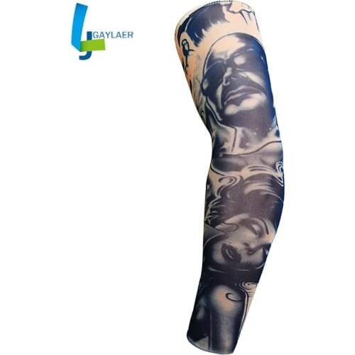 1PC Motorcycle Sleeves 3D Tattoo Printed Armwarmer UV Protection MTB Bike Bicycle Sleeve Arm Protection Ridding Arm Sleeves