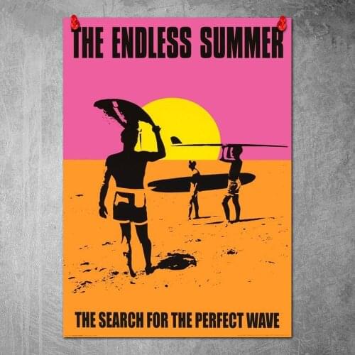 Canvas Painting Summer Surfing Surfboards Beach Sunset Poster and Prints Wall Art Pictures for Living Room Home Decor No Frame
