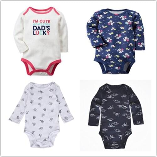Free shipping 2016 New Original Baby Girls Boys Long Sleeves Cotton Bodysuit,Baby Fashion Jumpsuit Newborn- 24m baby cloth