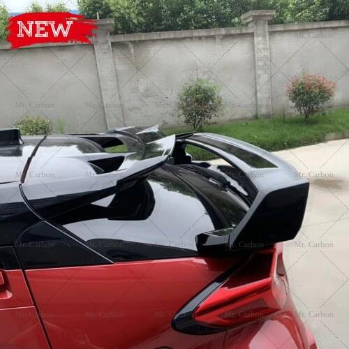 FOR TOYOTA CHR NOBLESSE STYLE FIBER GLASS ROOF LIP TRIM BODY KIT TUNING PART FOR CHR FRP REAR SPOILER WING RACING