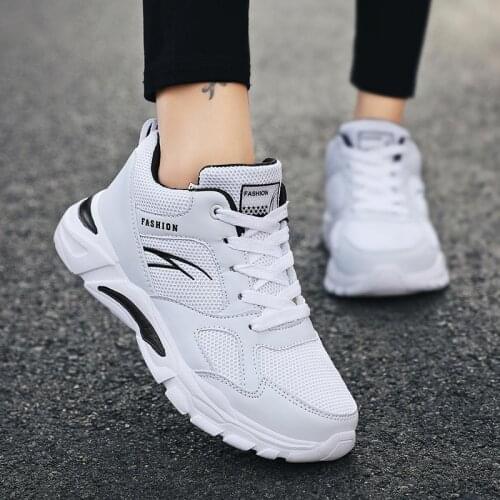 Big Size Breathable Non Slip Running Shoes Woman Sports Shoes Women Platform Sport Shoes Womens White Sneakers Sneekers D-1318
