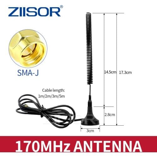 169MHz Magnetic Antenna 169M Omni Antenna SMA Male High Gain Wireless Module DTU Antena Outdoor Car Aerial Z33-B169SJ20