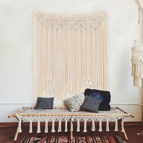Macrame Wall Hanging Tapestry Handmade Woven Wall Tapestry Large Boho Art Beautiful Party Wedding Backdrop Wall Decoration